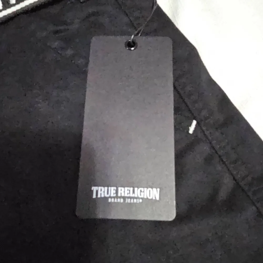TRUE RELIGION Black Cargo Shorts‎ Detachable Belt Streetwear 700378 Men's 33